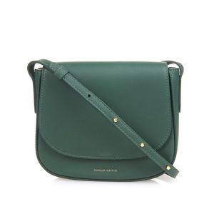Mansur Gavriel green leather crossbody